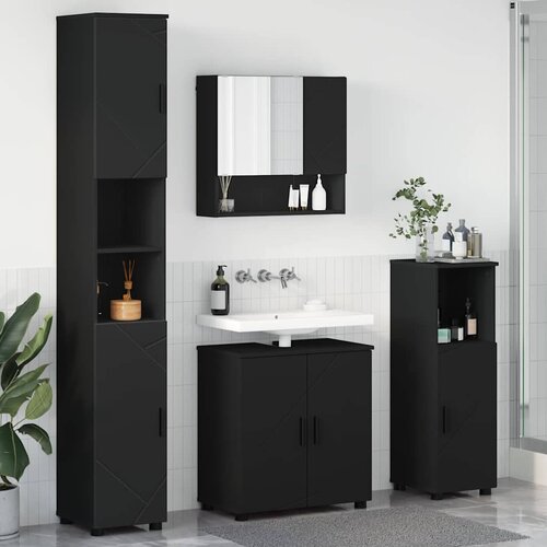  Set namještaja za kupaonicu 4 kom. Crna 61 x 35 x 64 cm Cene