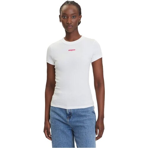 Tommy Jeans Majice &amp;amp; Polo majice DW0DW21402 Bela Slike