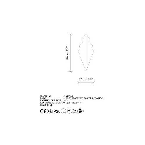 Opviq vall lamp zidna lampa u zlatnoj boji arrow 15171 Slike
