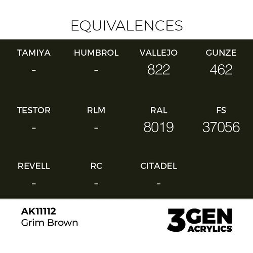 AK Interactive Grim Brown 17ml - 3rd Gen Akrilna Boja AK11112 Slike