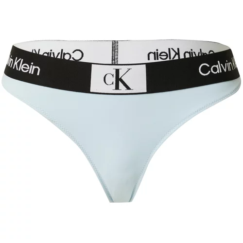Calvin Klein Swimwear Bikini hlačke pastelno modra / črna / bela