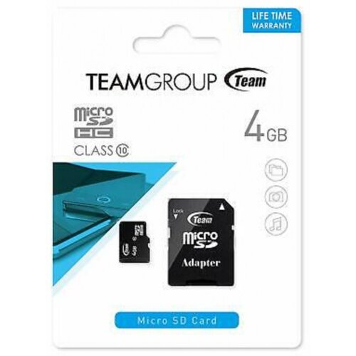 Team Group MICRO SDHC 4GB CLASS 10+SD Adapter TUSDH4GCL1003 memorijska kartica Cene