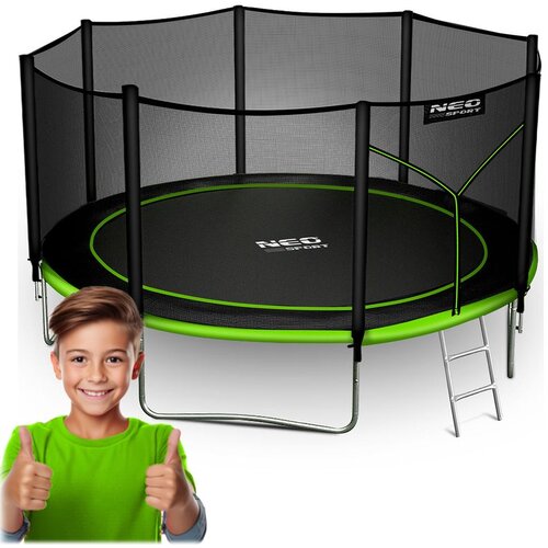 Neo-Sport vrtni trampolin 374 cm (12 ft) s vanjskom mrežom i ljestvama, zeleni Cijene