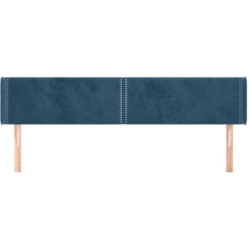  Uzglavlje s u&amp;scaron;ima tamnoplavi 203x16x78/88 cm bar&amp;scaron;unasti Slike