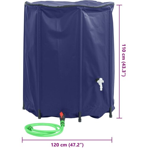  Spremnik za vodu sa slavinom sklopivi 1250 L PVC Slike
