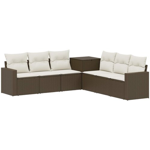  Set sofe 7 kom. Smeđa i krem bijela 55 x 55 x 69 cm 237,5 x 237,5 x 85 cm Slike