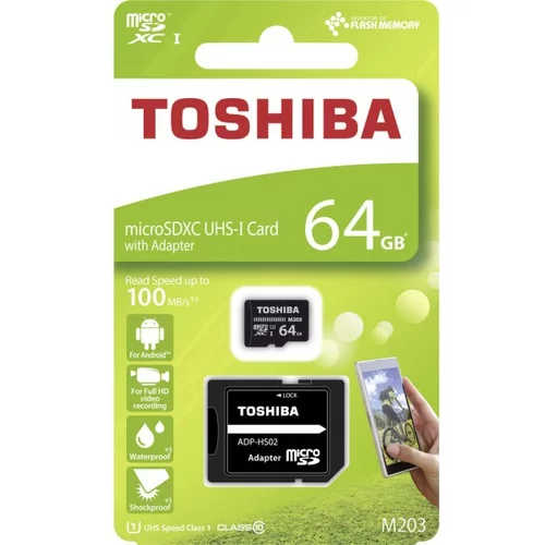 Toshiba SPOMINSKA KARTICA 64GB micro SDHC z adapterjem SD