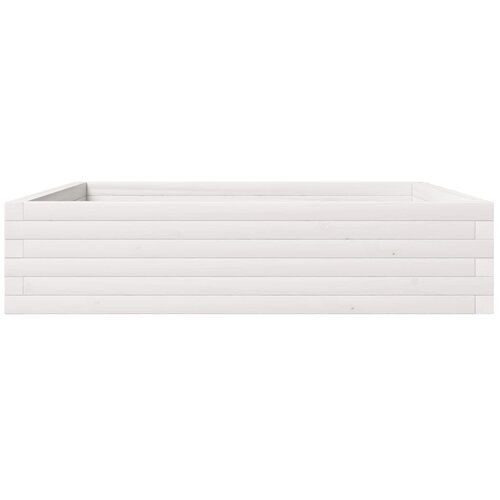  Vrtna sadilica bijela 100x100x23 cm od masivne borovine Slike