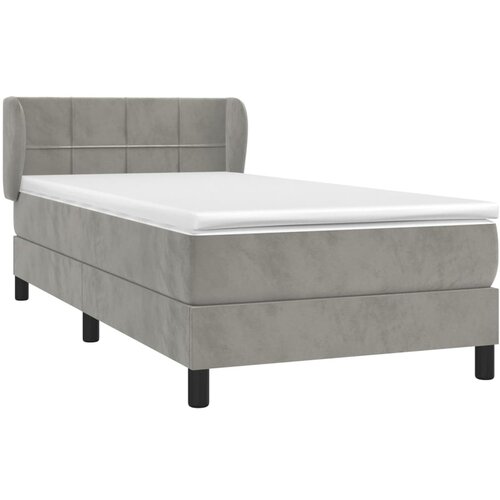 Box spring krevet s madracem svjetlosivi 100x200 cm bar&amp;scaron;unasti Slike