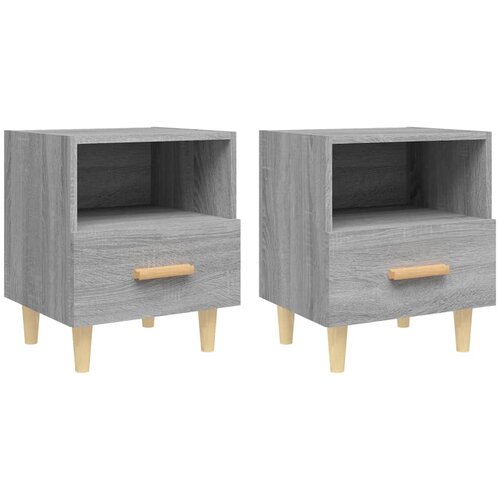 Maison Chic Dvo delni komplet Nočne omarice - Nočne mize siva sonoma 40x35x47 cm, (21690160) Slike