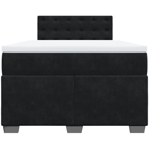  Krevet box spring s madracem crni 120 x 190 cm bar&amp;scaron;unasti Slike
