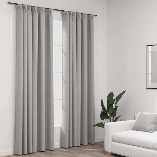  Zavjese za zamračivanje s kukama 2 kom sive 140 x 225 cm Cijene