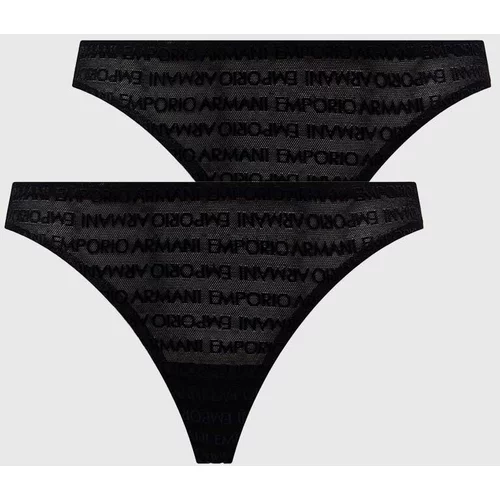 Emporio Armani Underwear Gaćice 2-pack boja: crna, od čipke