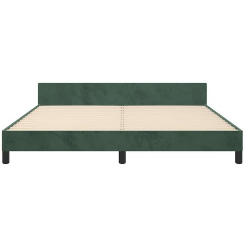 VidaXL okvir za krevet s uzglavljem tamnozeleni 160x200 cm bar&amp;scaron;unasti Slike