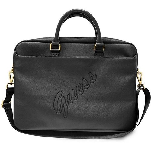 Guess SAFFIANO SCIPT TORBA ZA PRENOSNIK 16 ČRN POKROV ZA ETUI, (21833836) Cene