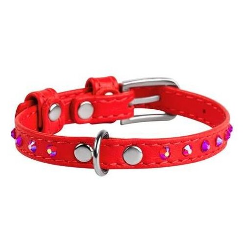 CLR WD 29 cm Crvena A2202512-Ogrlica za pse sa cirkonima 12 mm/21 Cene