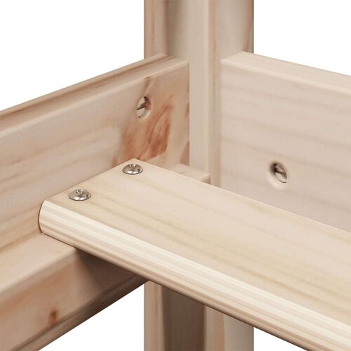 VidaXL Visoki krevet s krovom 75 x 190 cm od masivne borovine Slike