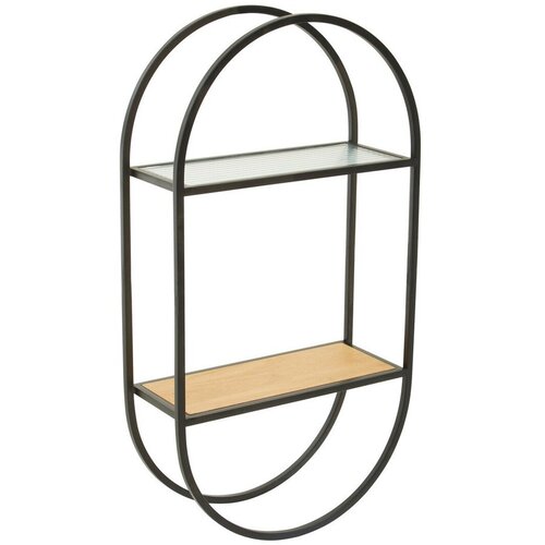Premier Housewares Črna/v naravni barvi večnivojska kovinska polica 35 cm Mataram &amp;ndash; Slike