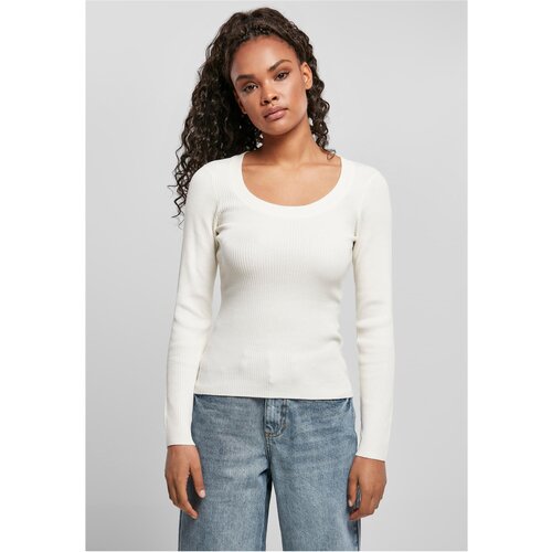 Urban Classics Women&amp;#039;s sweater with a wide neckline whitesand Slike