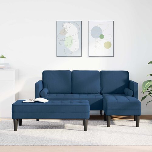  Set sofe s jastukom 2 pcs Plava Poliester Cene