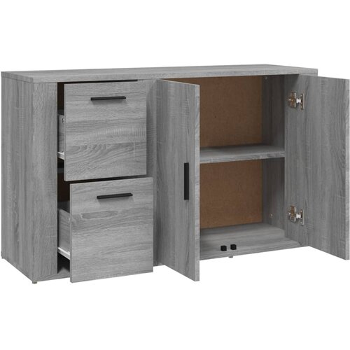  Komoda sivog hrasta sonome 100x33x59,5 cm od konstruiranog drva Slike