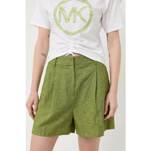Michael Kors Lanene kratke hlače zelena barva