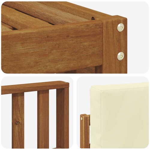  Set vanjskih sofa 6 kom. Prirodna i krem Poliester 247 x 128,5 x 73 cm Slike