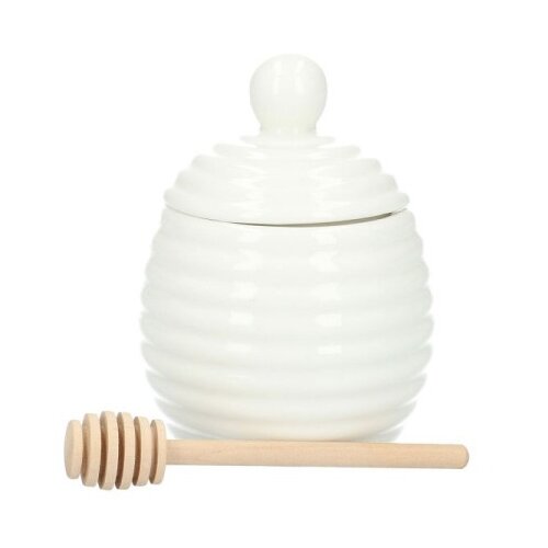 Dekordom posuda za med bambou 9x12cm - white - hml ( 038926 ) Cene