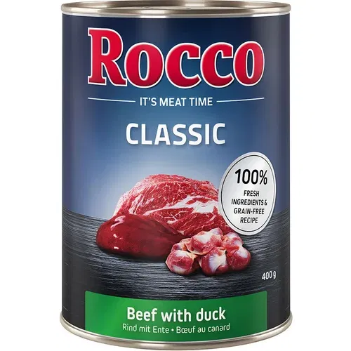 Rocco Ekonomično pakiranje za gurmane: Classic 24 x 400 g - NOVO: Govedina s pačetinom