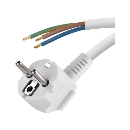  Priključna vrvica PVC 3&amp;times;1,5mm bela 2M Slike
