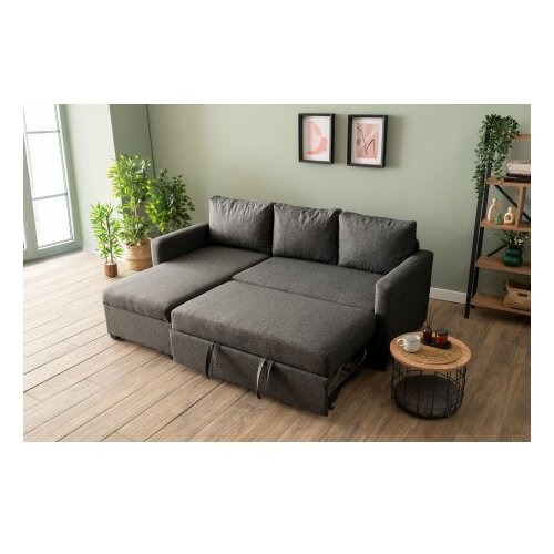 Atelier Del Sofa Ugaona sofa-krevet Kado Dark Grey Slike