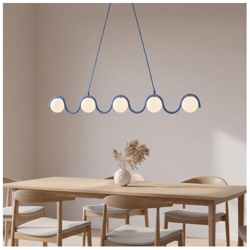  Luster na sajli SINUS 5xG9/8W/230V plavi Slike