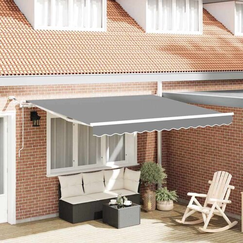  Okvir tende S LED lampica Bijelo 350 x 250 cm Aluminij Cijene