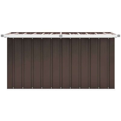 VidaXL Vrtna kutija za pohranu smeđa 129 x 67 x 65 cm Slike
