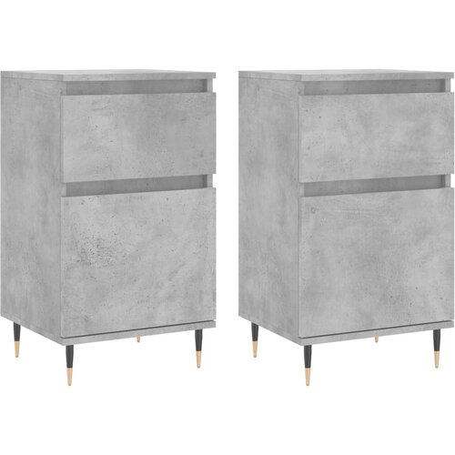 Maison Chic Komoda - Predalnik 2 kosa betonsko siva 40x35x70 cm inženirski les, (21722695) Slike