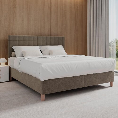 Bessagi Home Postelja Boxspring Olivia, Rjava, 180x200 Slike