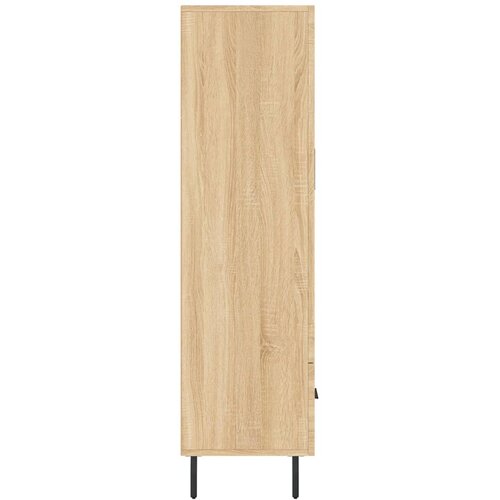  Visoka komoda boja hrasta 69,5 x 31 x 115 cm konstruirano drvo Slike