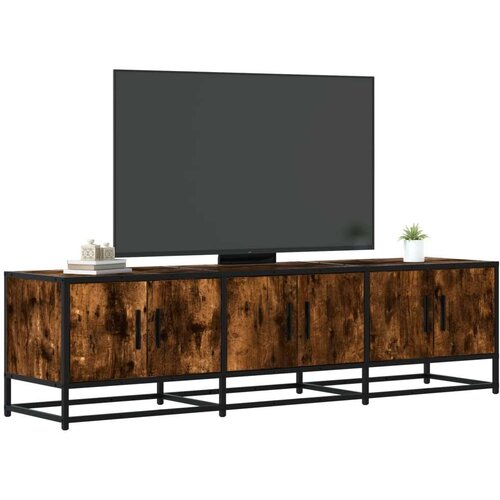 vidaXL TV ormarić Dimljeni hrast 150x35x41cm Konstruirano drvo i metal Cene