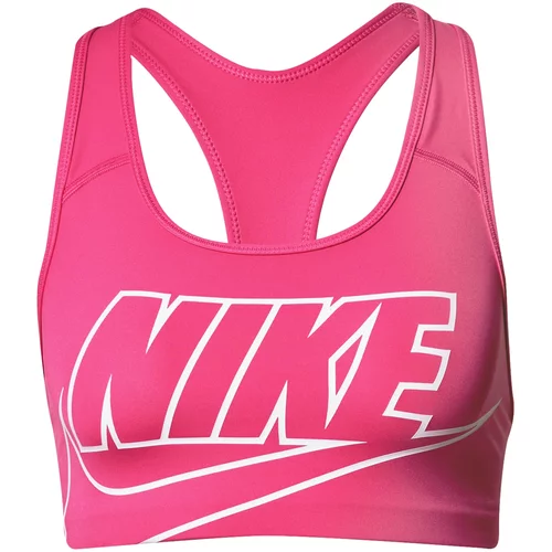 Nike Sportski grudnjak 'Swoosh Futura' roza / bijela