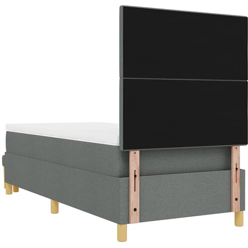  Krevet s opruga kutije Tamno siva 200 x 100 cm tkanina Slike