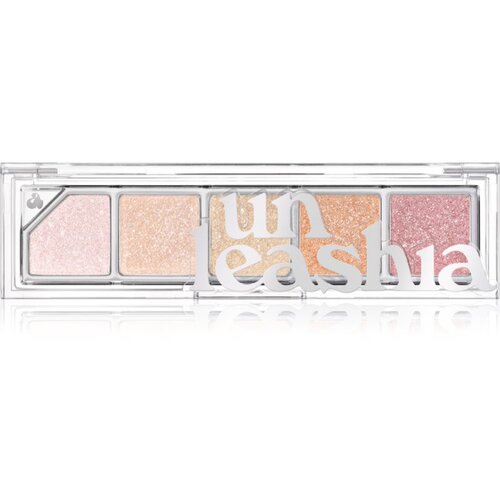 Unleashia Mood Shower Face Palette paleta senčil za oči in osvetljevalcev z bisernim sijajem odtenek NO.100 Ballerina 1 kos Slike