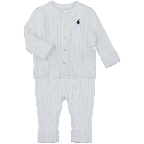 Polo Ralph Lauren Otro&amp;scaron;ki kompleti CABLE SWEATER JUMPER SET Bela Slike