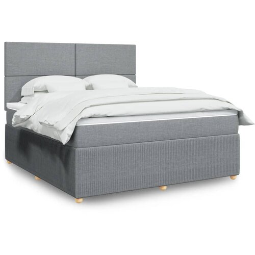 vidaXL Krevet s oprugama i madracem svjetlosivi 180x200 cm od tkanine Cijene