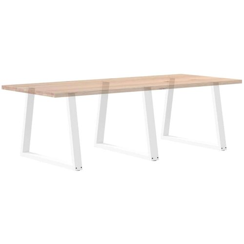  Noge za blagovaonski stol V-oblika 3 kom bijele 100x(72-73 3)cm Slike