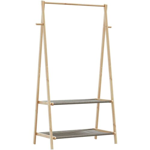 vidaXL Stojalo za oblačila s policami 96x45,5x150,5 cm bambus Cene