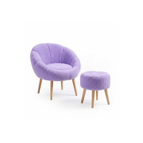 Atelier Del Sofa fotelja i tabure lida lilac Cene