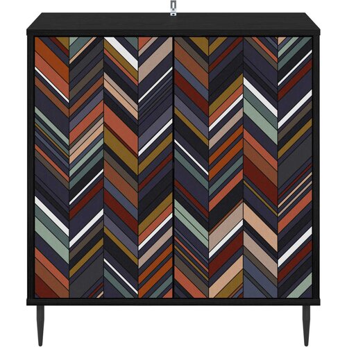  Kreveta OMMEN Crni hrast 69 x 33 x 76 cm Konstruirano drvo Slike