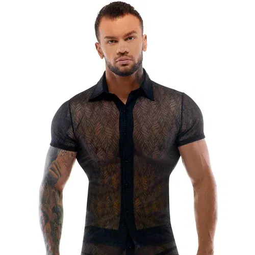 Svenjoyment Tight Half-Sleeve Lace Shirt 2161656 Black XXL