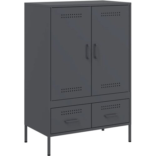  Visoka komoda antracit 68x39x101,5 cm od čelika Slike