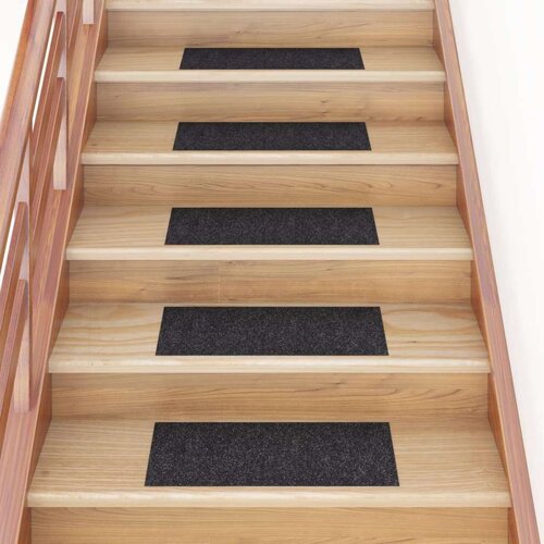 vidaXL samoljepljivi otirači za stepenice 15 kom 60 x 25 cm crni Cene